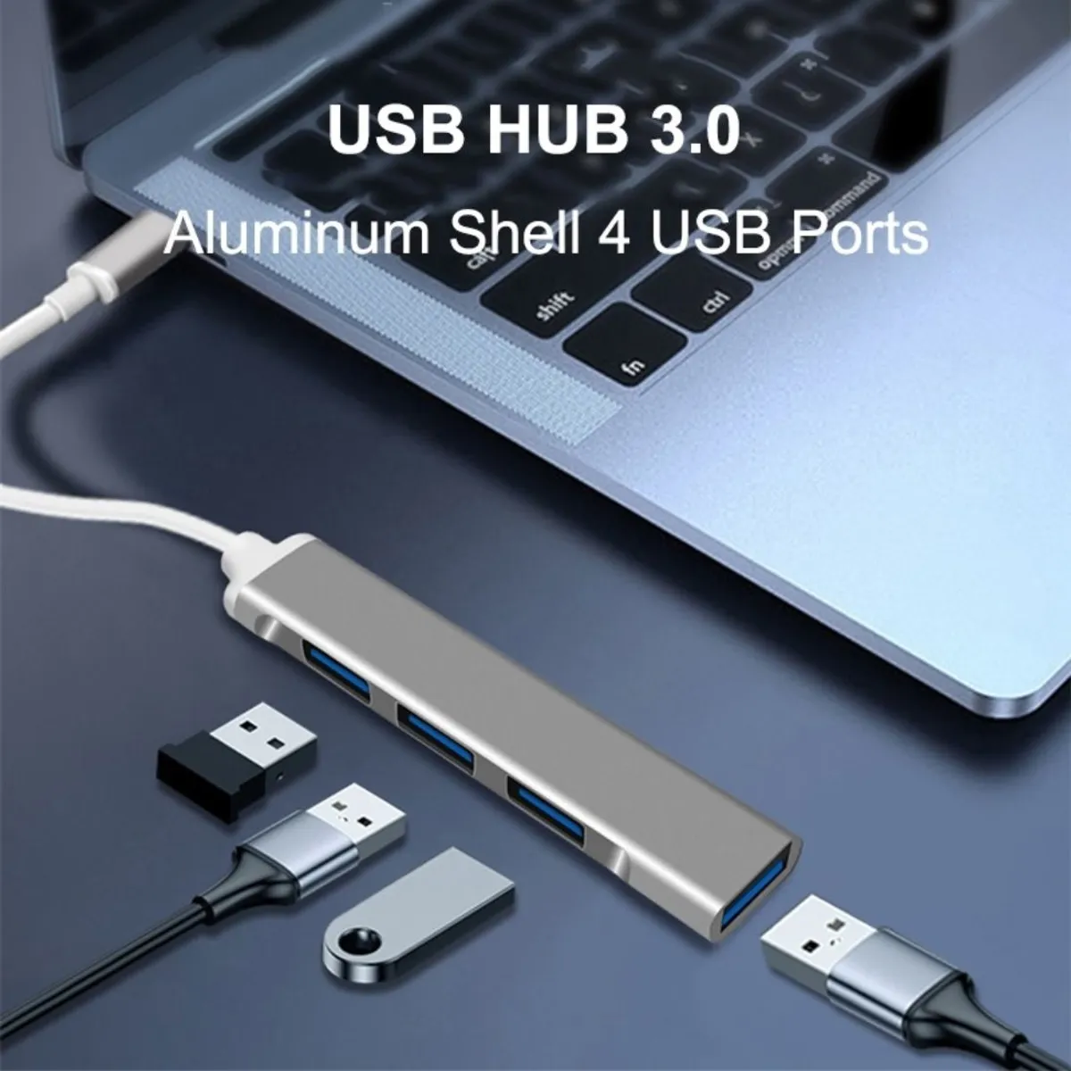 ADAPTADOR ALDEEPO 4 PUERTOS HUB TIPO C (AD-KZ01) - Vista 2