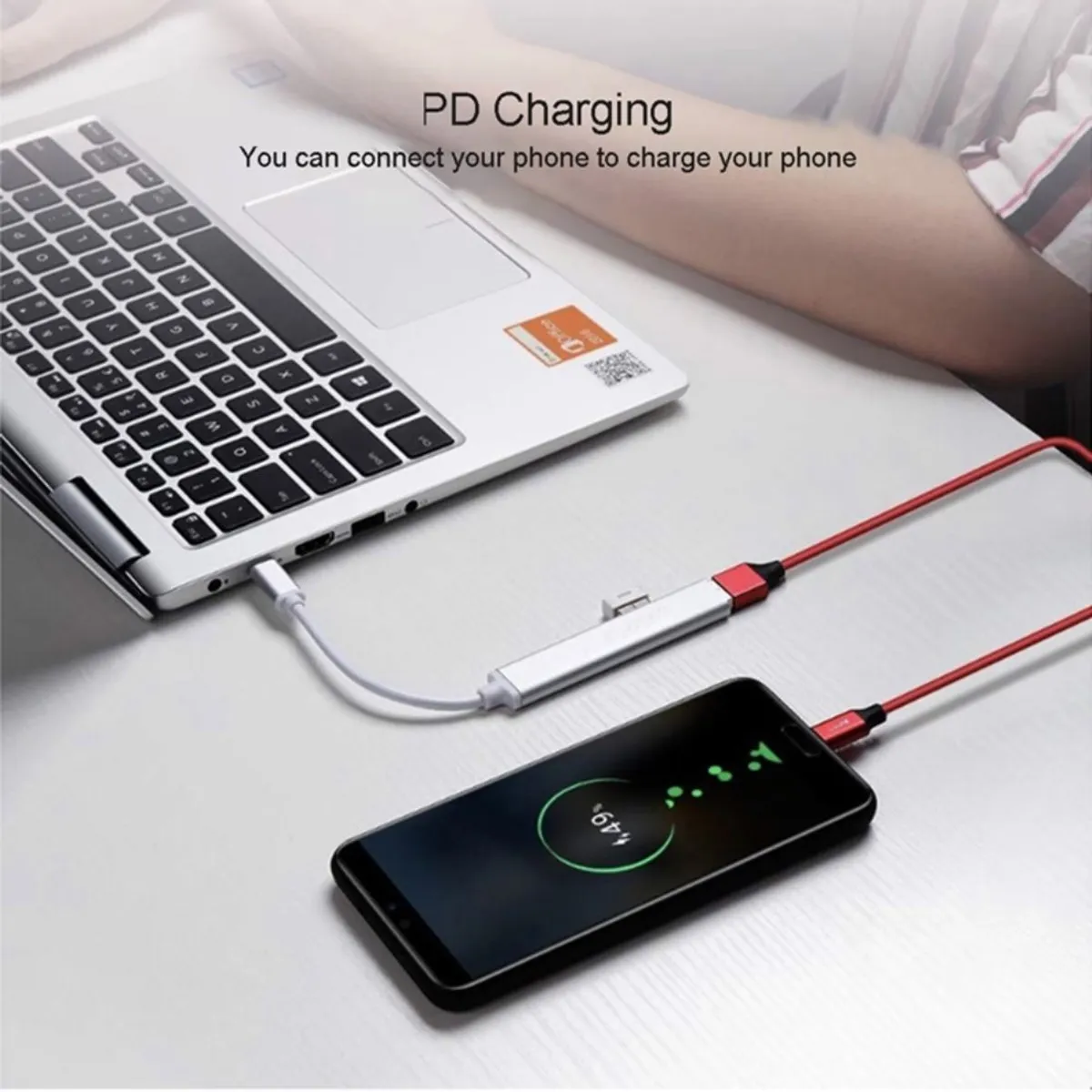 ADAPTADOR ALDEEPO 4 PUERTOS HUB TIPO C (AD-KZ01) - Vista 4