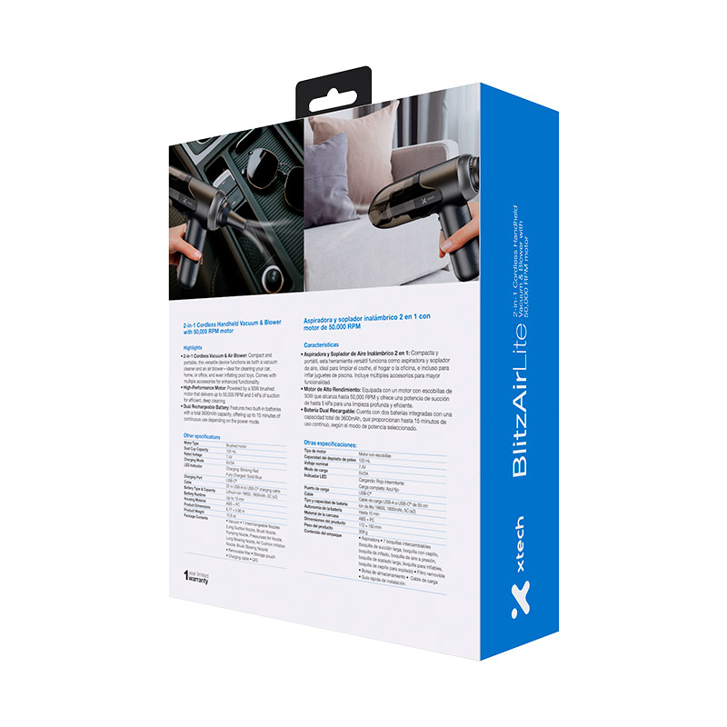 ASPIRADORA DE MANO XTECH XTA-810 50KRPM - Vista 2