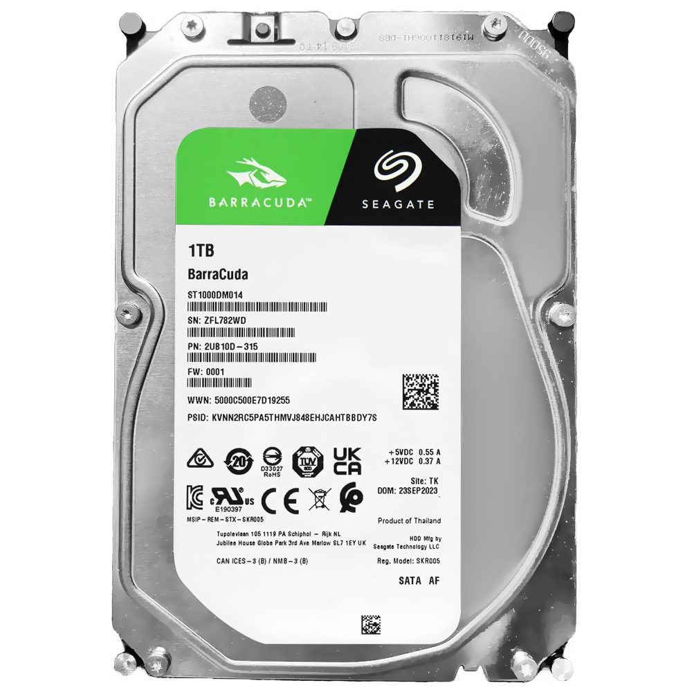 DISCO DURO - SEAGATE - BARRACUDA ST1000DM014 - DISCO DE 1TB, 7200 RPM, 256MB CACHE, INTERFAZ SATA 6GB/S, FORMATO 3.5", PARA DESKTOP