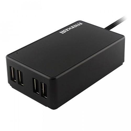 HUB CARGADOR USB - MAXELL - 347630 HUSB-4 - HUB USB CON 4 PUERTOS DE CARGA, COMPACTO, PARA CARGAR MULTIPLES DISPOSITIVOS SIMULTANEAMENTE