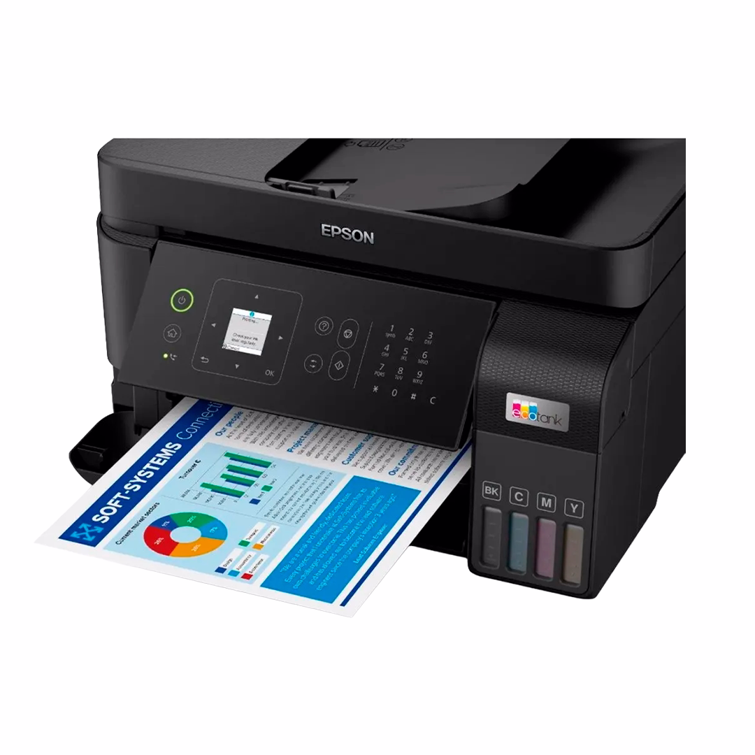 IMPRESORA MULTIFUNCIONAL TINTA EPSON ECOTANK L5590 IMPRIME/ESCANEA/COPIA/FAX, SISTEMA CONTINUO, USB/LAN/WI-FI, PANEL TÁCTIL - C11CK57303 - Vista 4