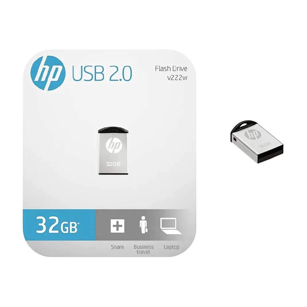 MEMORIA USB HP 2.0 V222W 32GB SILVER (HPFD222W-32)