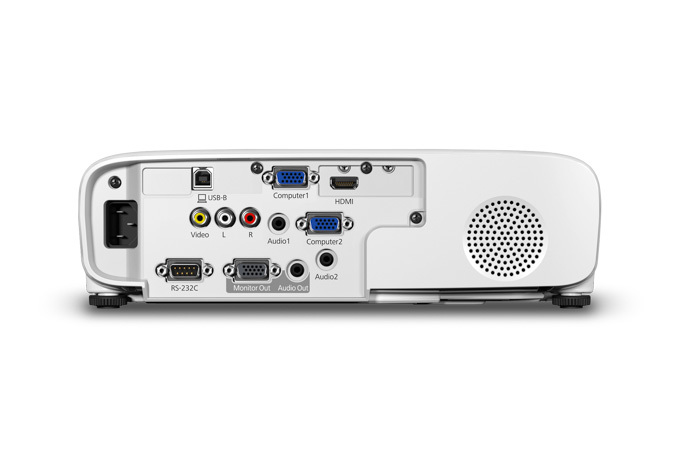 PROYECTOR EPSON POWERLITE E20-RESOLUCION 1024X768, CONECTORES VGA RTC, USO EDUCATIVO/COMERCIAL - V11H981020 - Vista 3