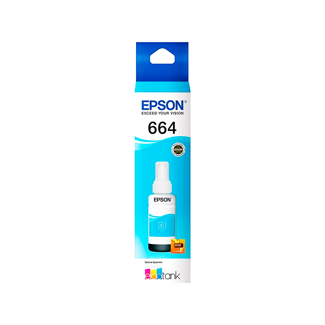 BOTELLA DE TINTA EPSON T664220 CYAN ORIGINAL EPSON, RENDIMIENTO EXTENDIDO T664220