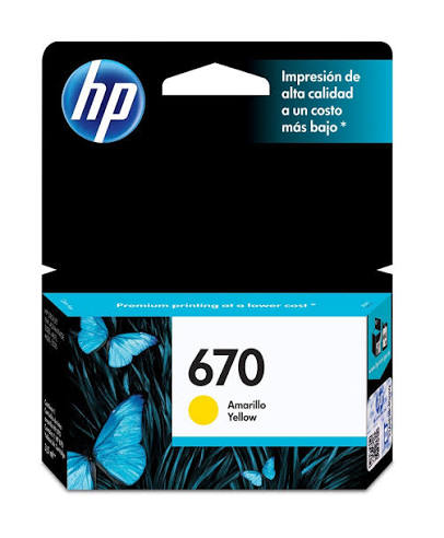 TINTA HP CZ116AL (670) YELLOW (300 PAG)
